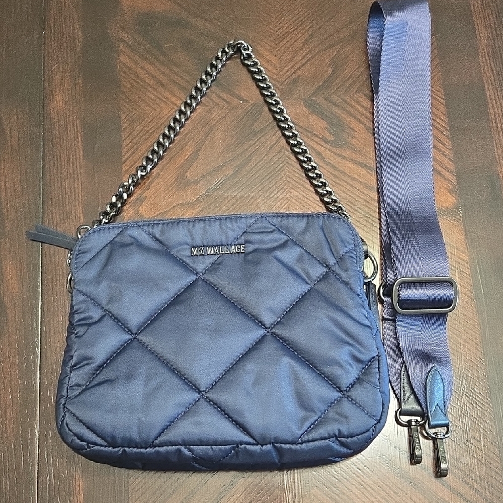 MZ Wallace Navy Quilted Shoulder Bag - Picture 3 of 9